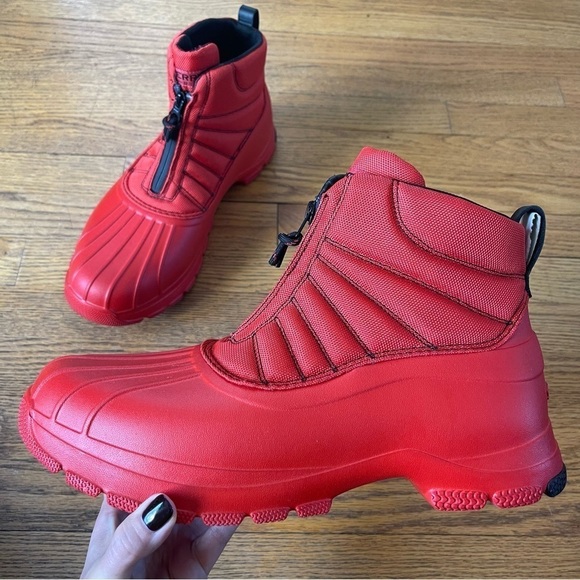 NEW Sperry Mens Duck Float Zip Red Boot STS24610 Size 9.5 NWT - Picture 1 of 4